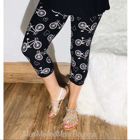 NEW Womens Bike Capri Leggings OS & TC - Picture 2 of 6